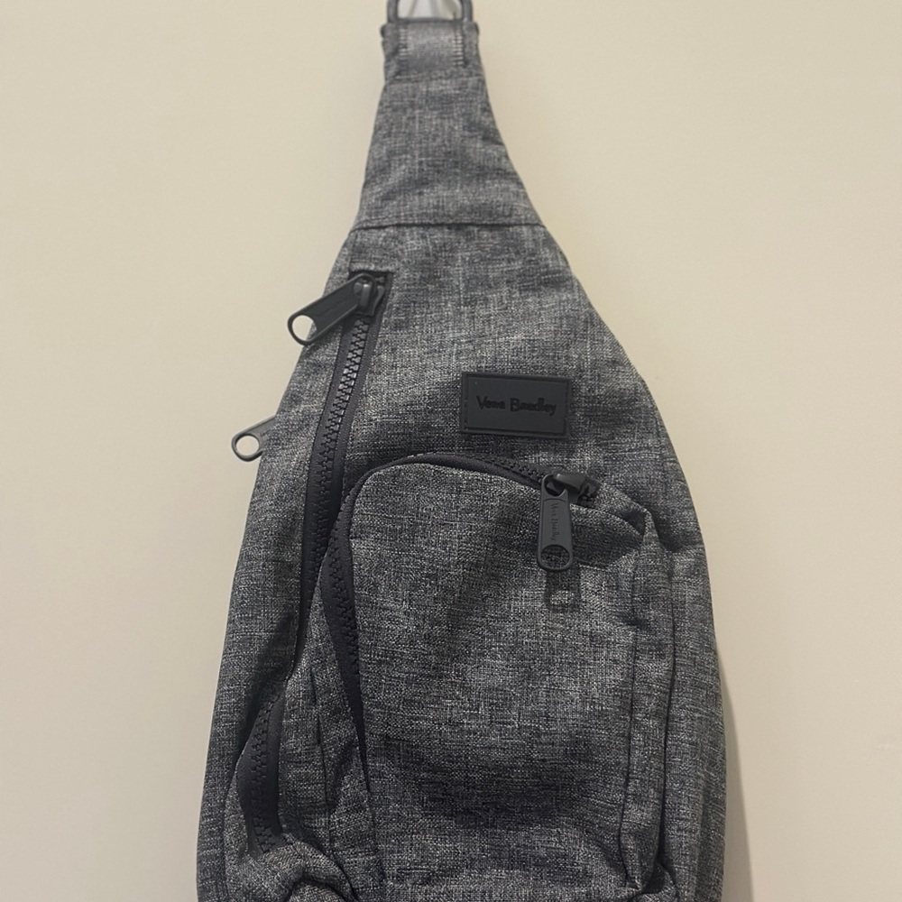 Vera Bradley Gray Sling backpack Crossbody Bag